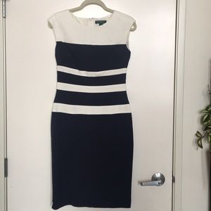 Lauren by Ralph Lauren sleeveless midi dress.